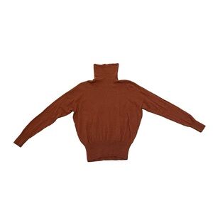 Madewell Women's Burnt Orange Turtleneck Wool Blend